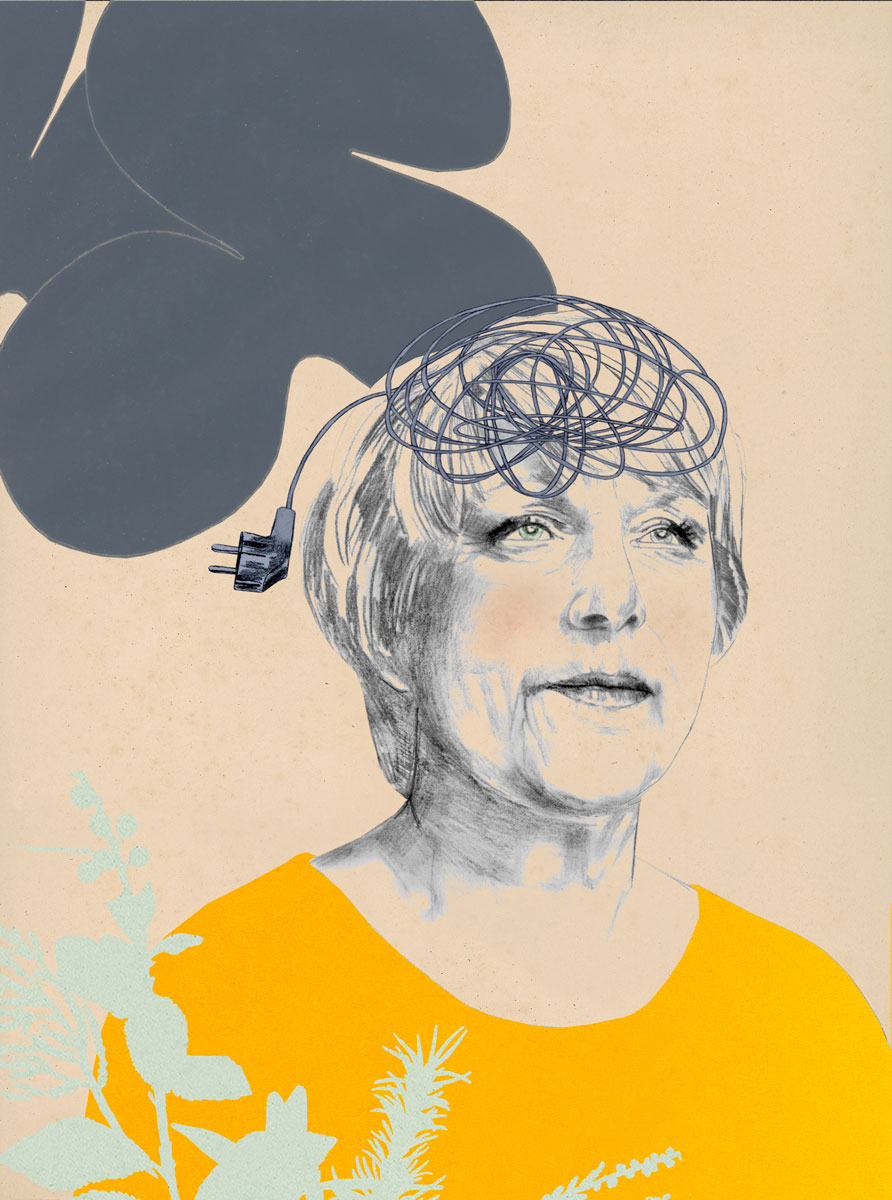 Birgit Lang Illustration - Kundenmagazin der BKK-pulsprivat: Demenz vorbeugen