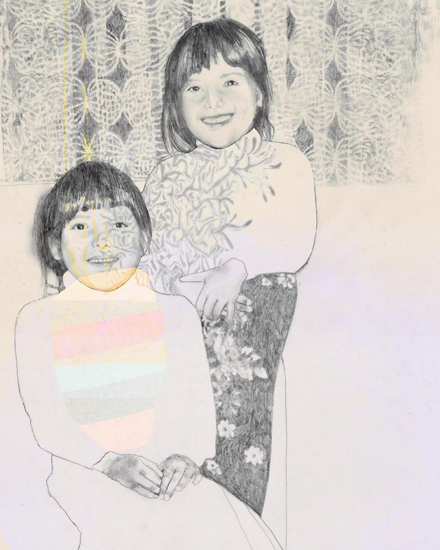 we were kids. 
#birgitlangillustration #twins #einemehr #onemore #zwillinge #drawings