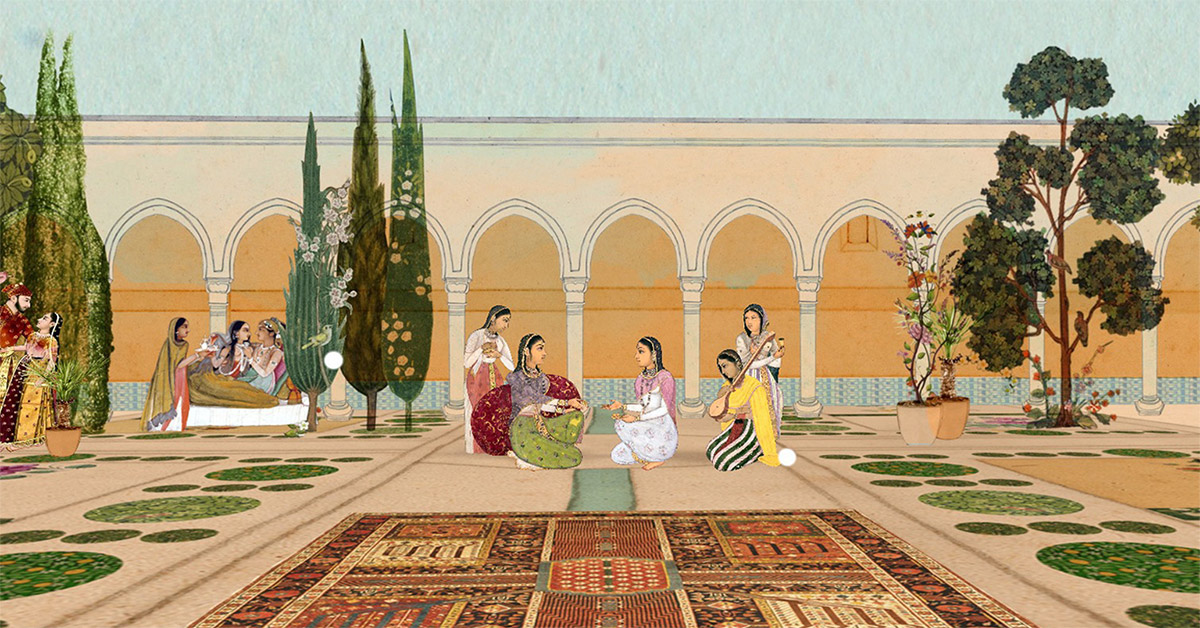 Birgit Lang - Illustrationen für die 360 Grad Welten des Museums für islamische Kunst Berlin