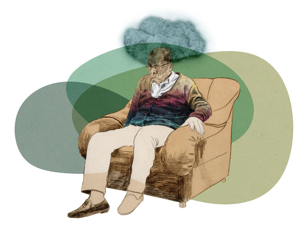 Birgit Lang Illustration - Kundenmagazin der BKK-pulsprivat: Demenz vorbeugen