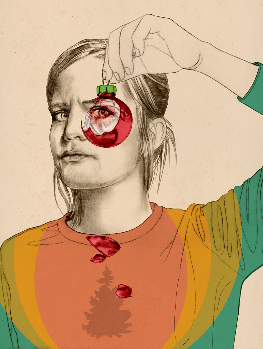 birgit lang illustration - maxima - häusliche gewalt während der feiertage