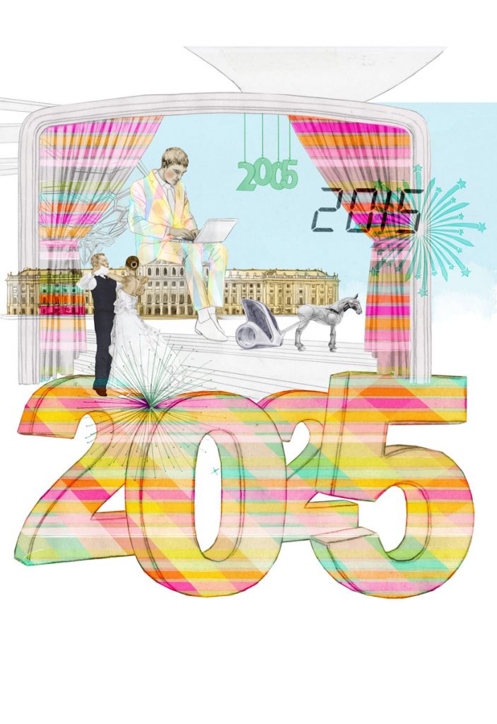 birgit lang illustration - die zeit österreich „Wie schaut Österreich 2025 aus?“